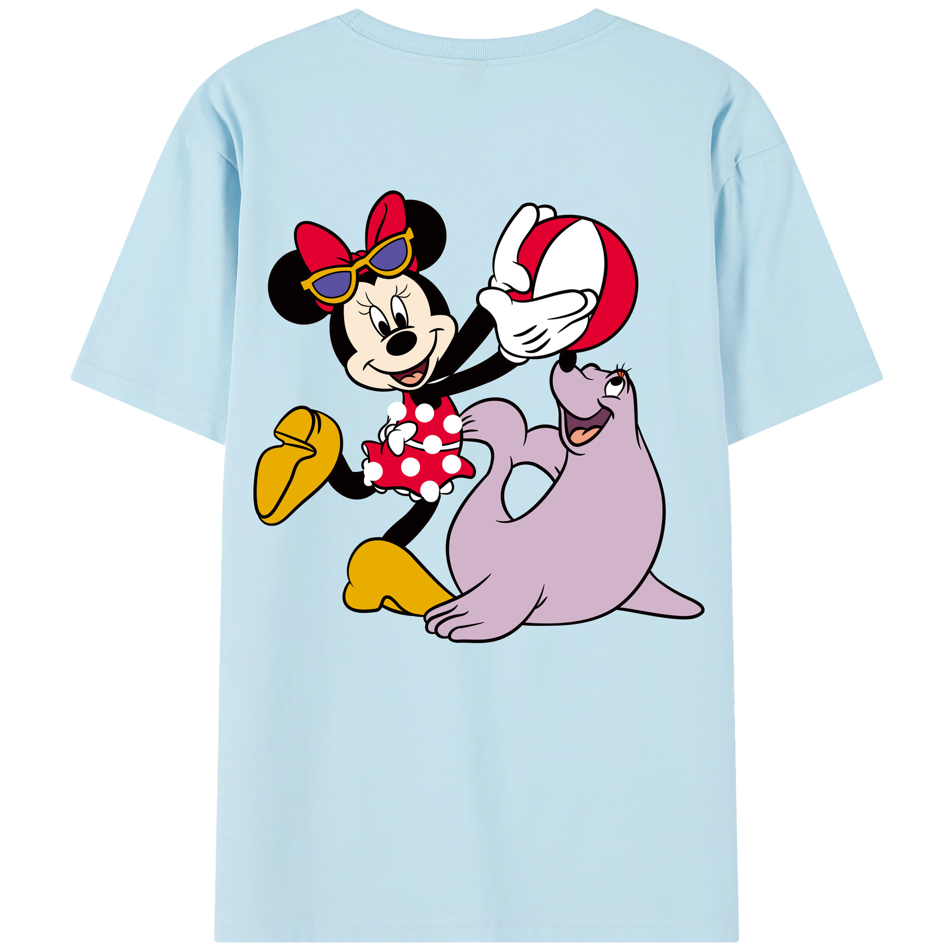 （画像用） ミッキーマウス Mickey Mouse 綿100％半袖Tシャツ（背面プリント）